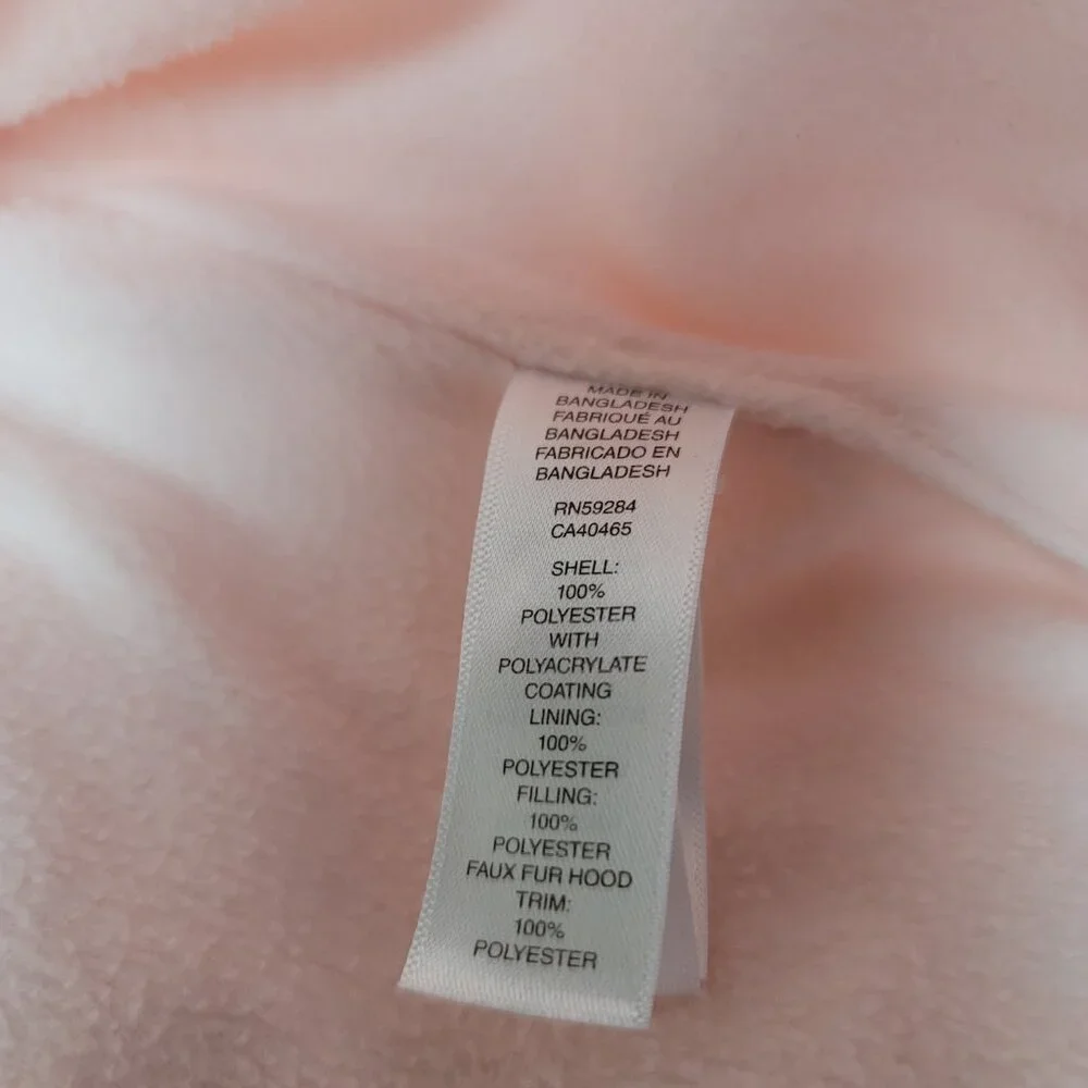 The Children’s Place Baby Girl Snowsuit 6-9M Pink Gold Hearts